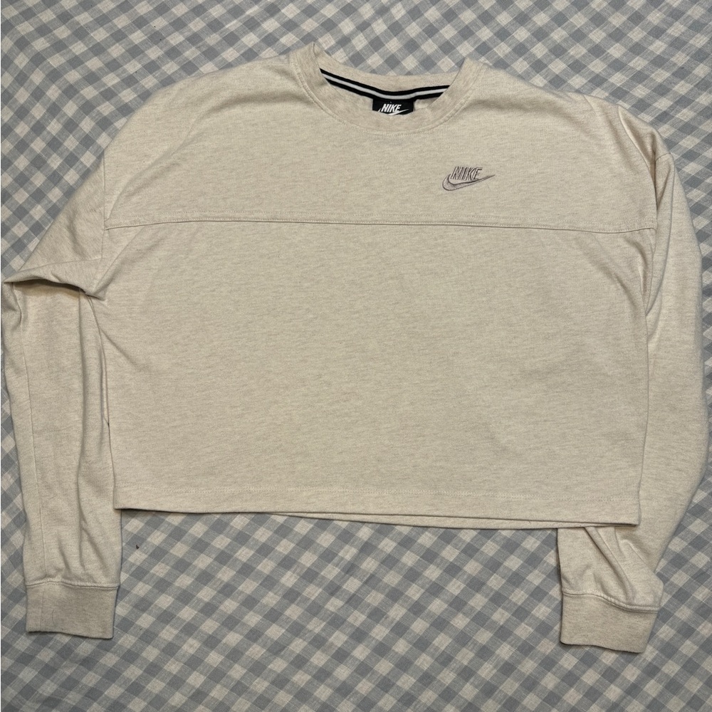 Nike Cream Cropped Sweatshirt